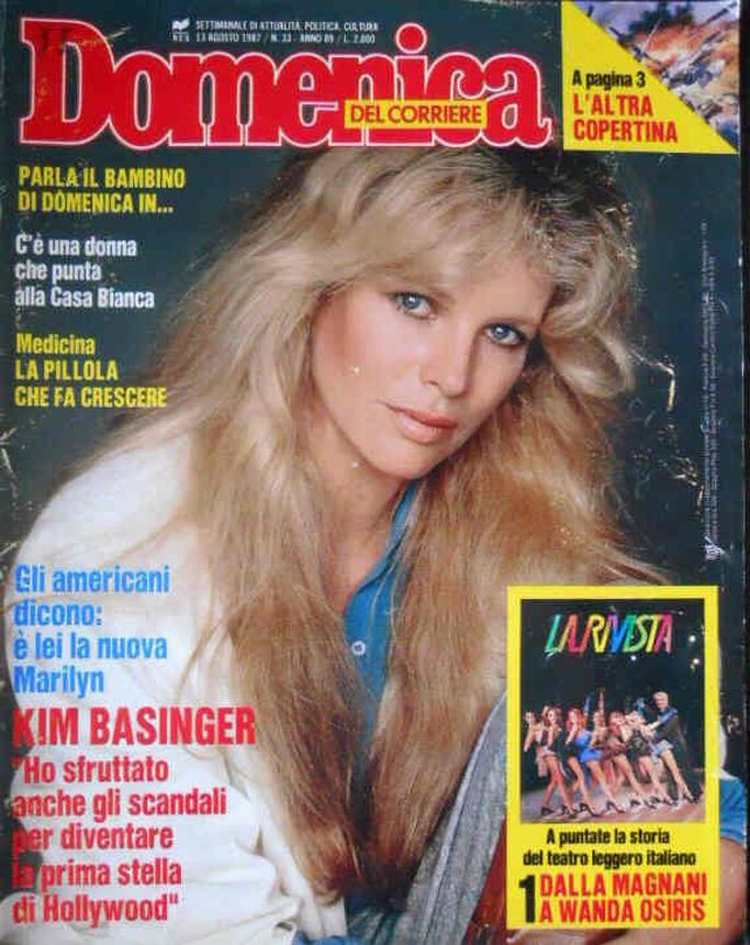 DOMENICA DEL CORRIERE magazine side cover Issue 33 13 August 1987