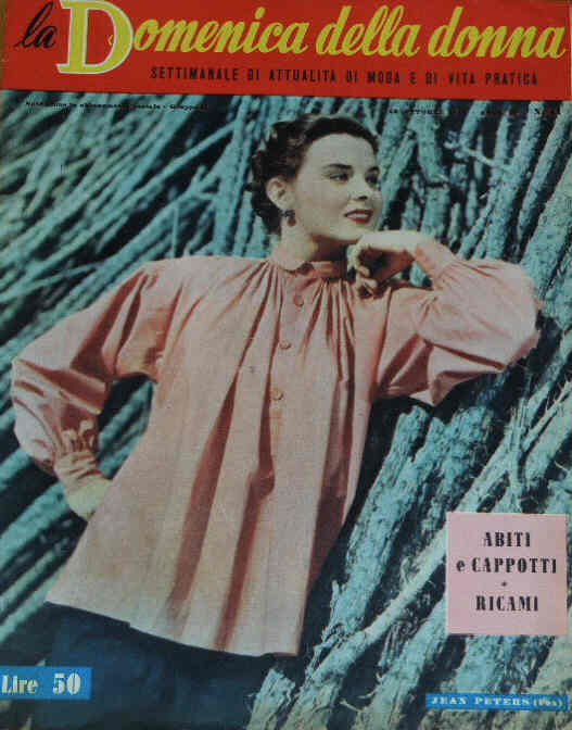 LA DOMENICA DELLA DONNA magazine side cover Issue 41 12 October 1952