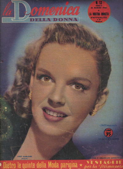 LA DOMENICA DELLA DONNA magazine side cover 26 March 1950