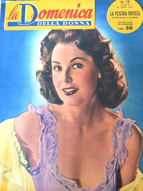 LA DOMENICA DELLA DONNA magazine side cover Issue 12 29 April 1951