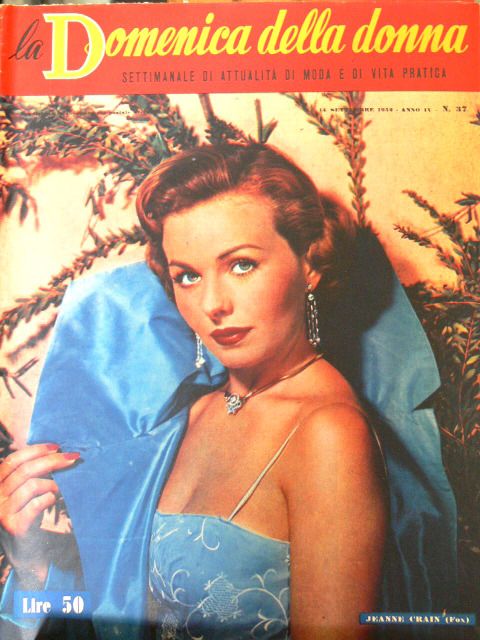 LA DOMENICA DELLA DONNA magazine side cover Issue 37 14 September 1952