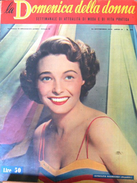 LA DOMENICA DELLA DONNA magazine side cover Issue 38 21 September 1952