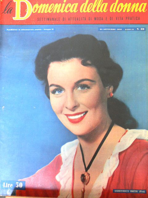 LA DOMENICA DELLA DONNA magazine side cover Issue 39 28 September 1952