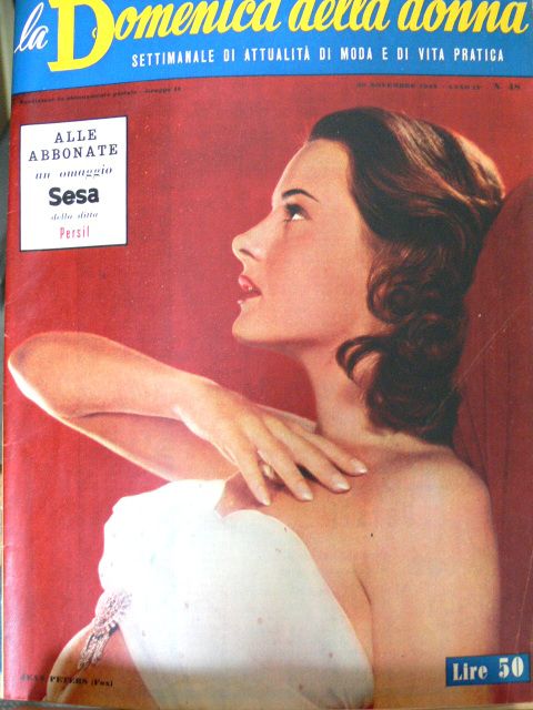 LA DOMENICA DELLA DONNA magazine side cover Issue 48 30 November 1952