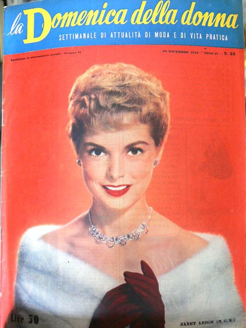 LA DOMENICA DELLA DONNA magazine side cover Issue 52 28 December 1952
