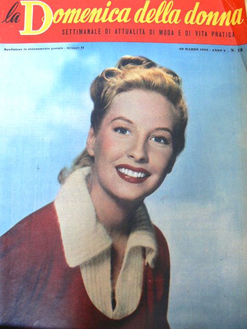 LA DOMENICA DELLA DONNA magazine side cover Issue 13 29 March 1953