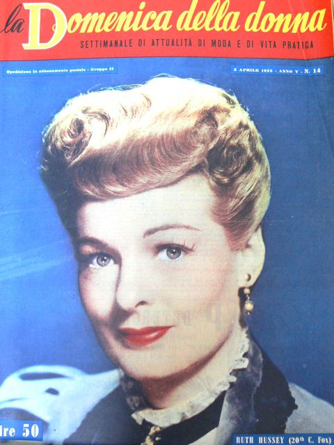 LA DOMENICA DELLA DONNA magazine side cover Issue 14 5 April 1953