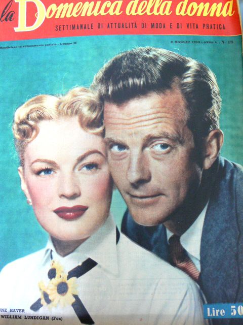 LA DOMENICA DELLA DONNA magazine side cover Issue 18 3 May 1953