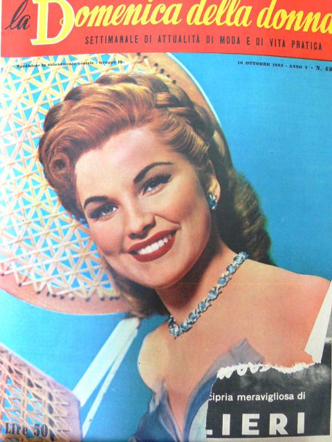 LA DOMENICA DELLA DONNA magazine side cover Issue 42 18 October 1953