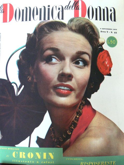 LA DOMENICA DELLA DONNA magazine side cover Issue 45 8 November 1953