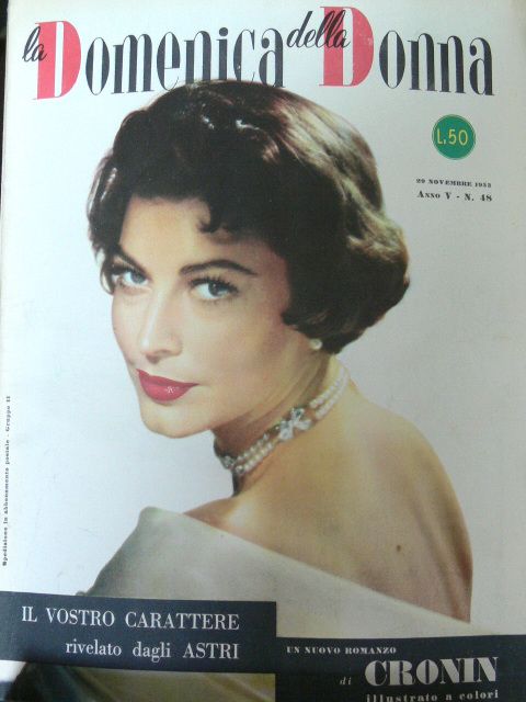 LA DOMENICA DELLA DONNA magazine side cover Issue 48 29 November 1953