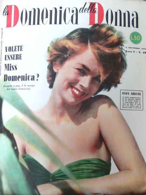 LA DOMENICA DELLA DONNA magazine side cover Issue 49 6 December 1953
