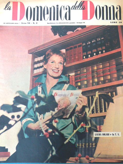LA DOMENICA DELLA DONNA magazine side cover Issue 2 10 January 1954