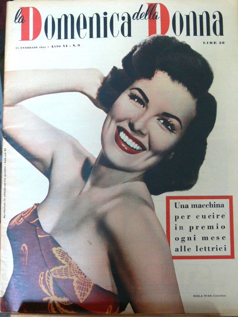 LA DOMENICA DELLA DONNA magazine side cover Issue 9 28 February 1954