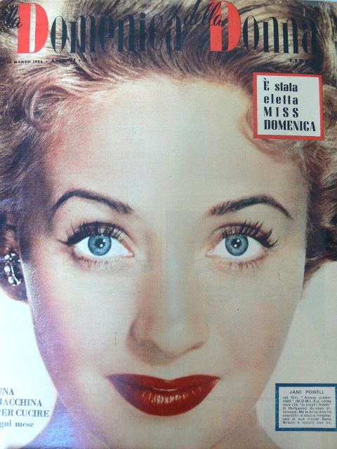 LA DOMENICA DELLA DONNA magazine side cover Issue 13 28 March 1954