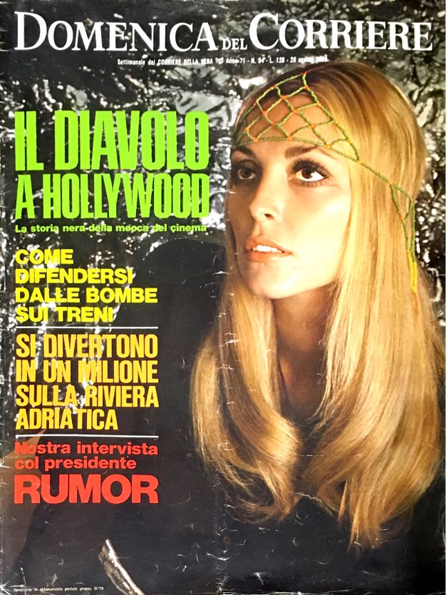 DOMENICA DEL CORRIERE magazine side cover 28 August 1969