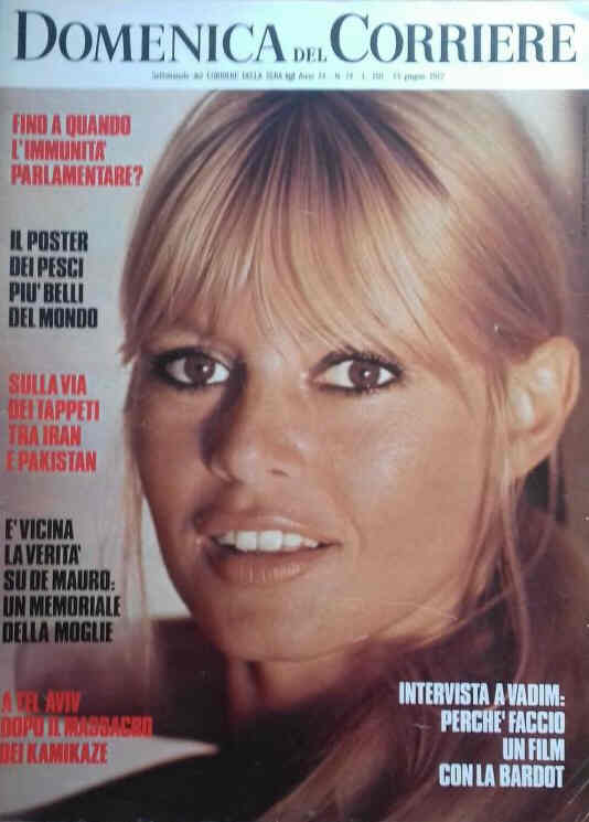 DOMENICA DEL CORRIERE magazine side cover Issue 24 13 June 1972