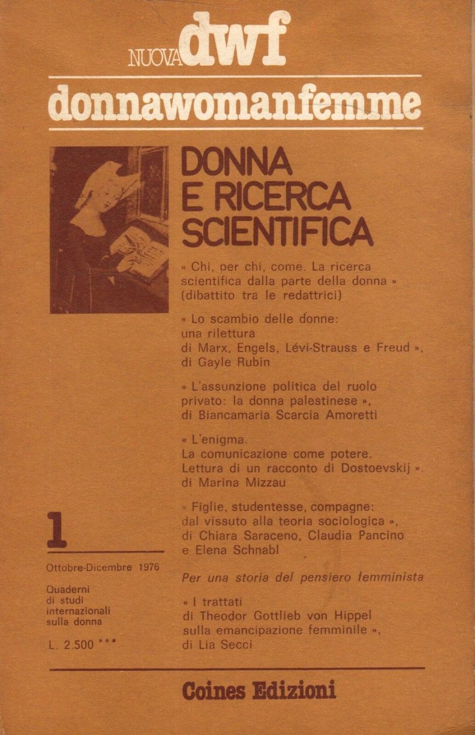 DONNAWOMANFEMME magazine side cover Issue 1  October/December 1976