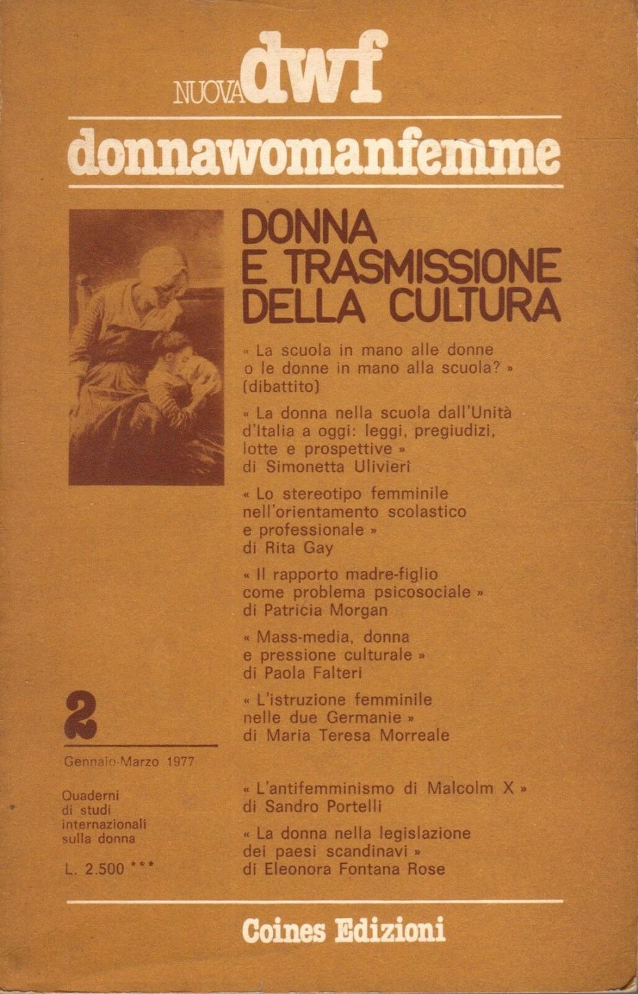 DONNAWOMANFEMME magazine side cover Issue 2  January/March 1977
