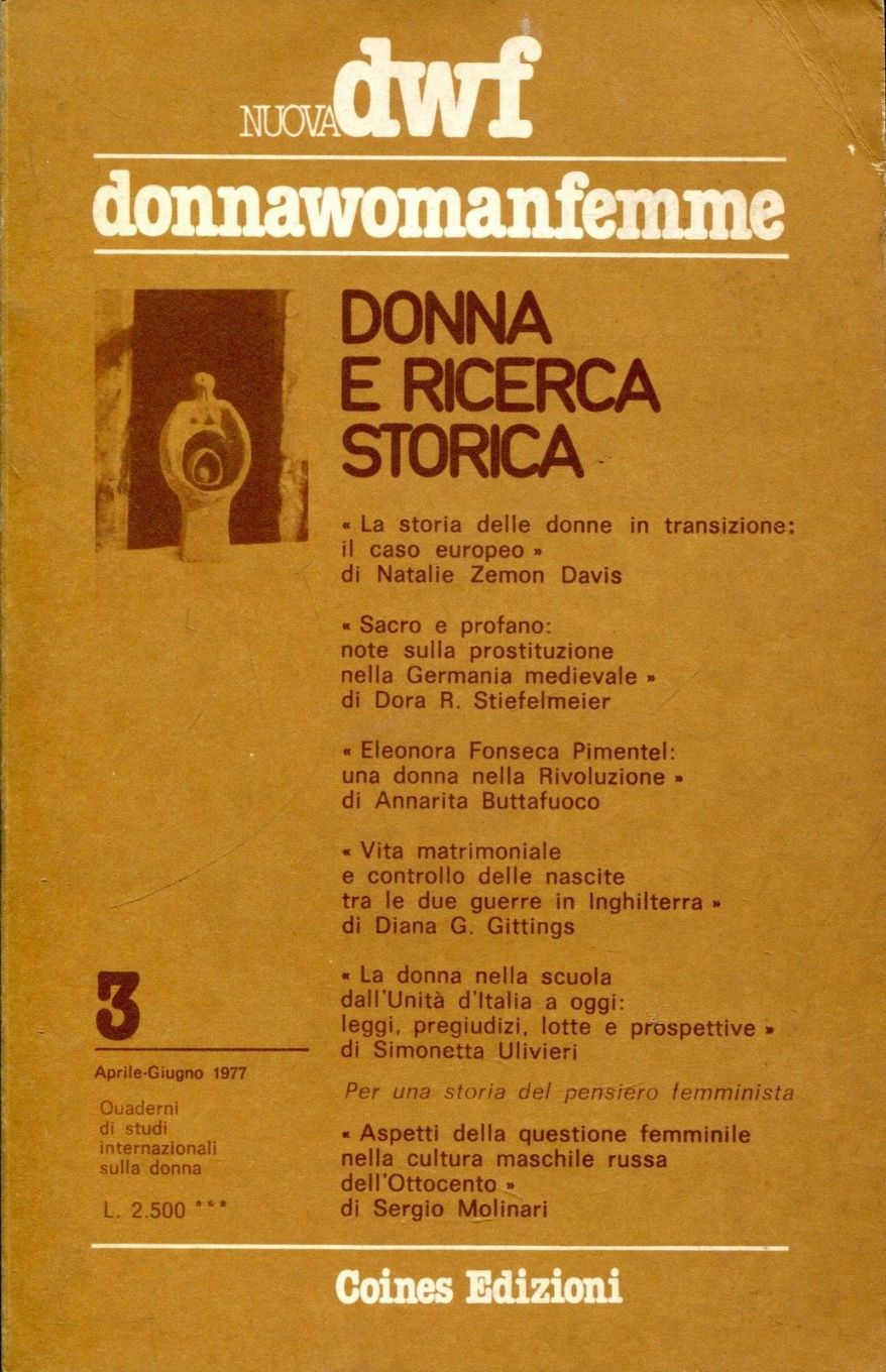 DONNAWOMANFEMME magazine side cover Issue 3  April/June 1977