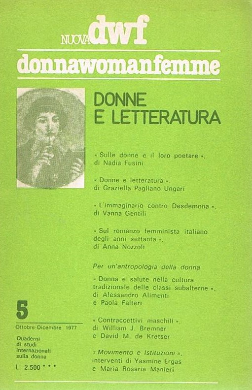 DONNAWOMANFEMME magazine side cover Issue 5  October/December 1977