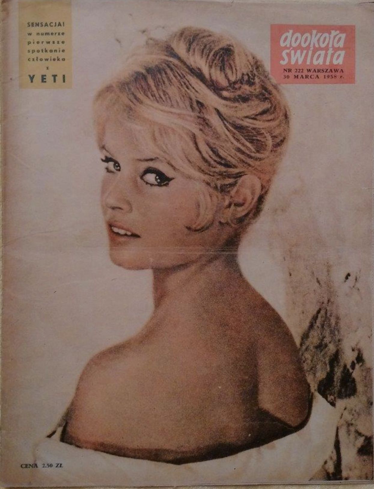 DOOKOTA SWIATA magazine side cover Issue 222 30 March 1958