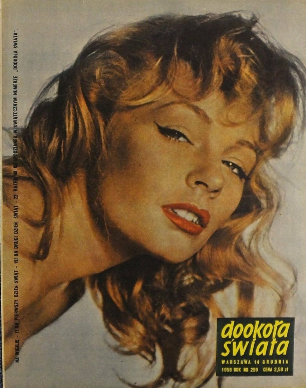 DOOKOTA SWIATA magazine side cover Issue 259 14 December 1958