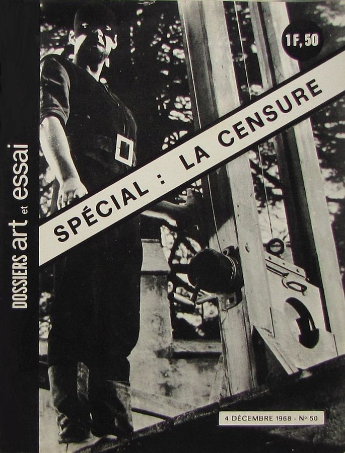DOSSIERS ART ET ESSAI magazine side cover Issue 50 4 December 1968
