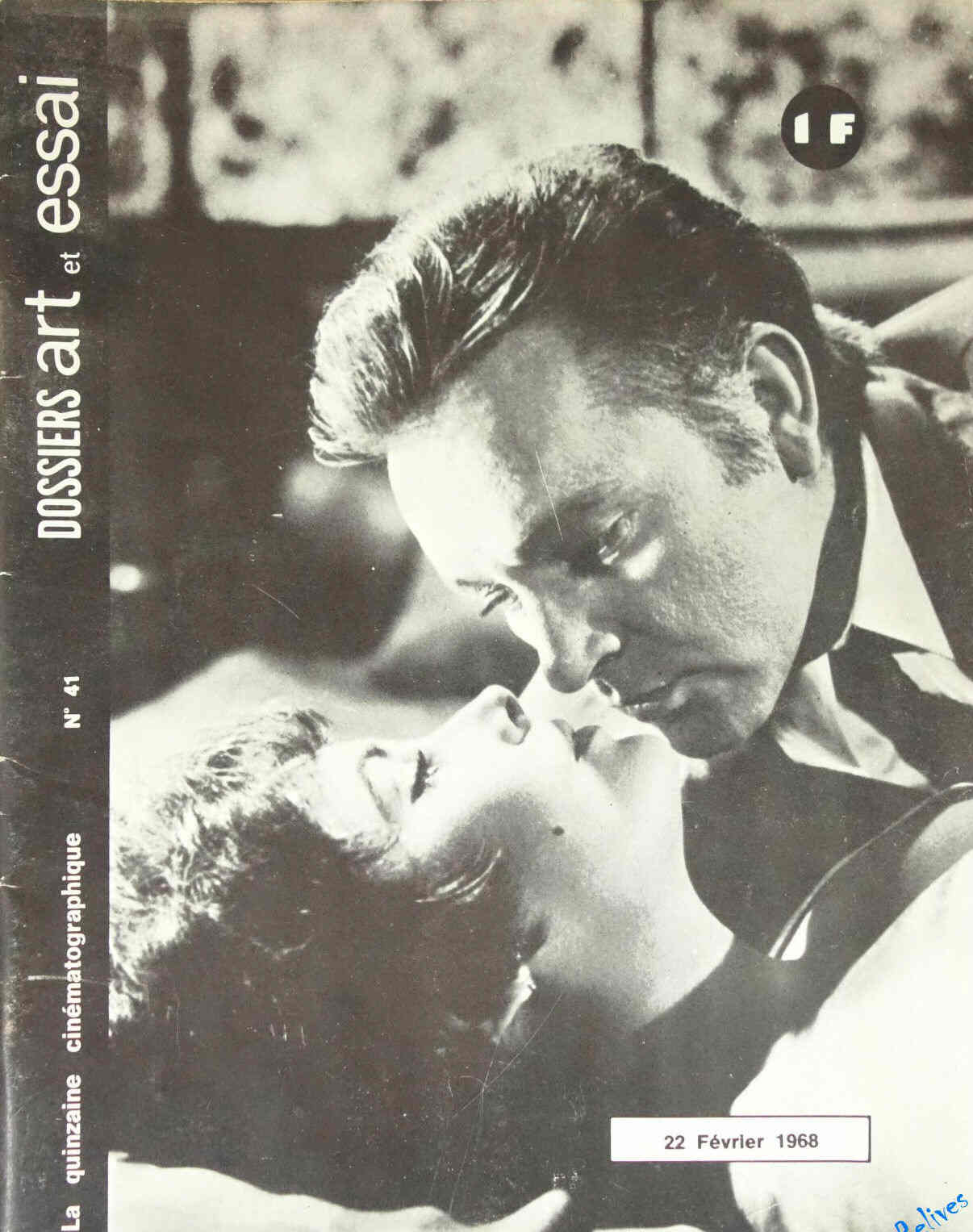 DOSSIERS ART ET ESSAI magazine side cover Issue 41 22 February 1968