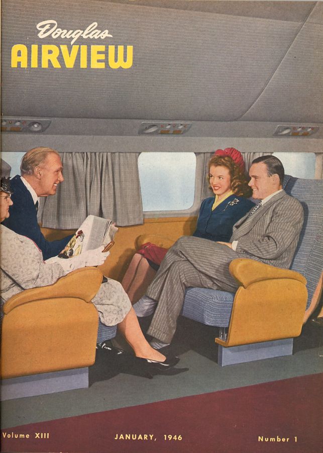 DOUGLAS AIRVIEW magazine side cover Issue 1 January 1946
