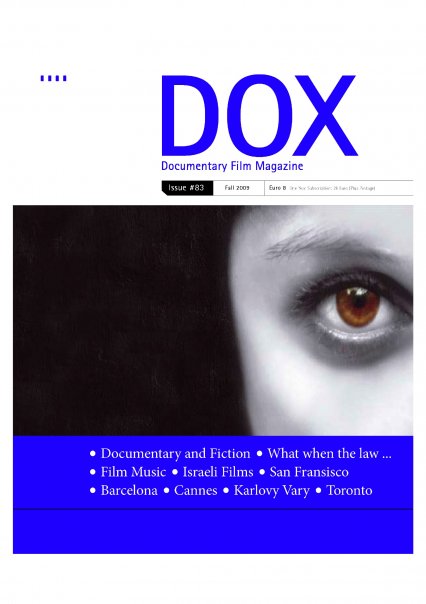 DOX magazine side cover Issue 83 Fall September/October/November 2009