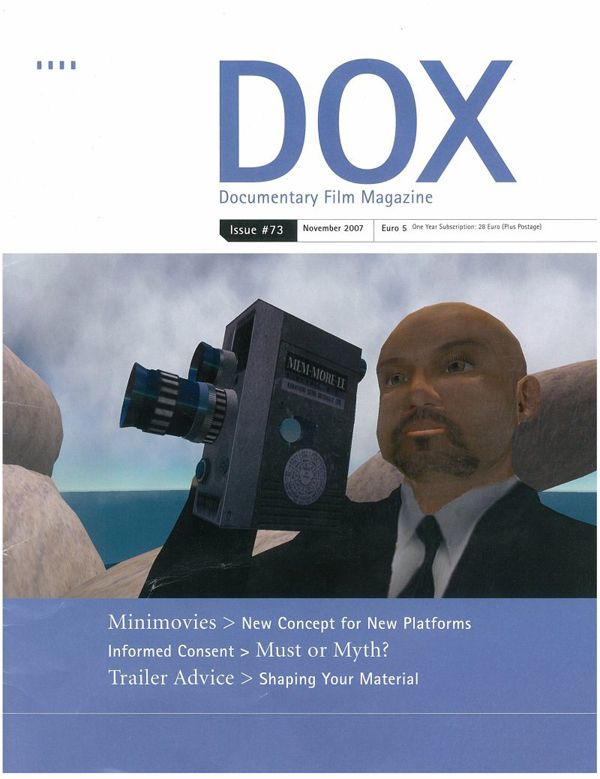 DOX magazine side cover Issue 73  November 2007