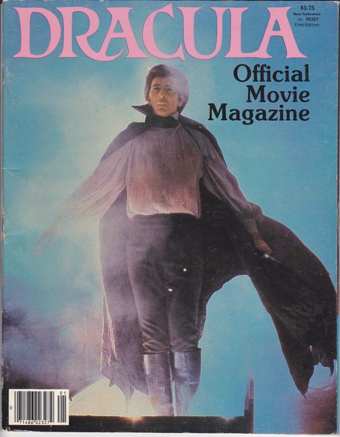 DRACULA OFFICIAL MOVIE MAGAZINE magazine side cover  1979
