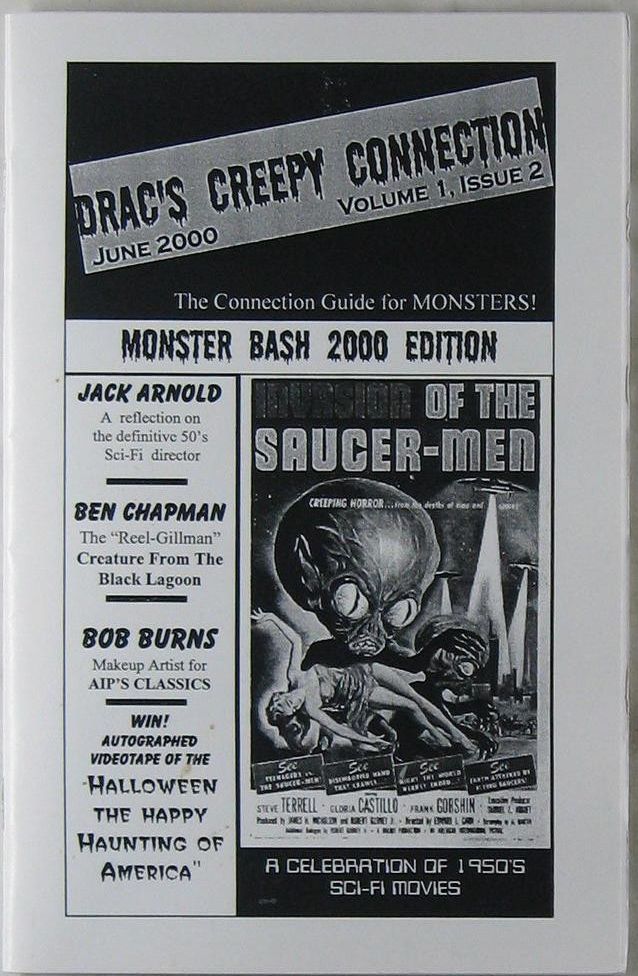 DRACS CREEPY CONNECTION magazine side cover Issue 2  June 2000