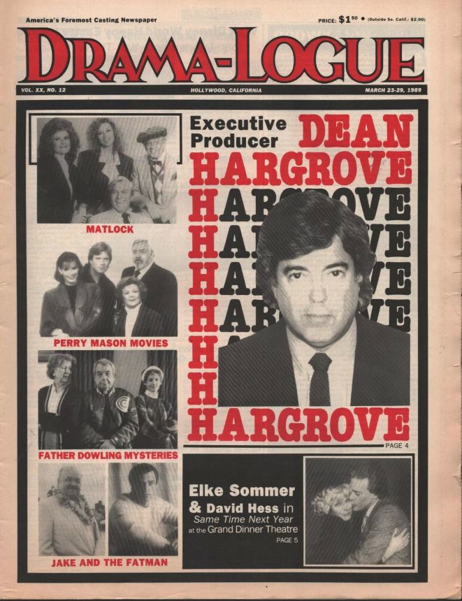 DRAMA LOGUE magazine side cover 23 March 1989