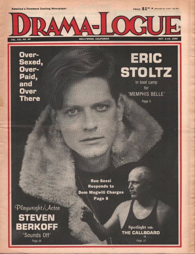 DRAMA LOGUE magazine side cover 4 October 1990
