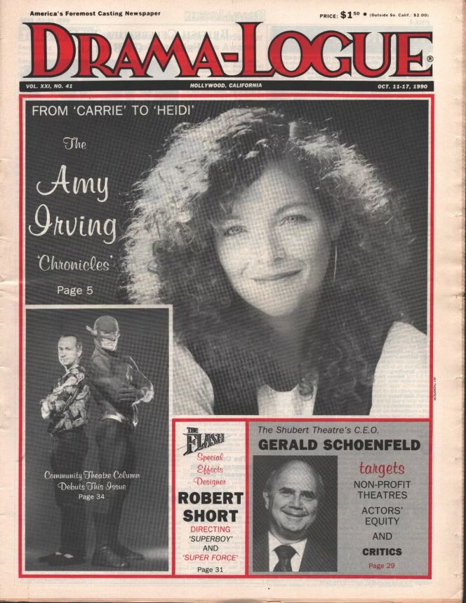 DRAMA LOGUE magazine side cover 11 October 1990