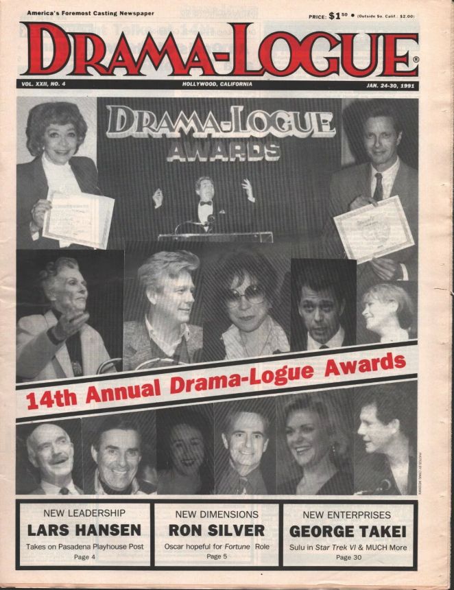 DRAMA LOGUE magazine side cover 24 January 1991