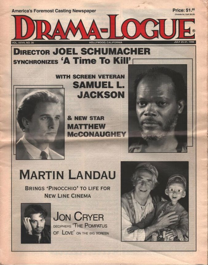 DRAMA LOGUE magazine side cover 25 July 1996