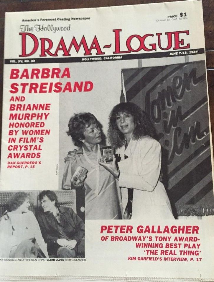 DRAMA LOGUE magazine side cover 7 June 1984
