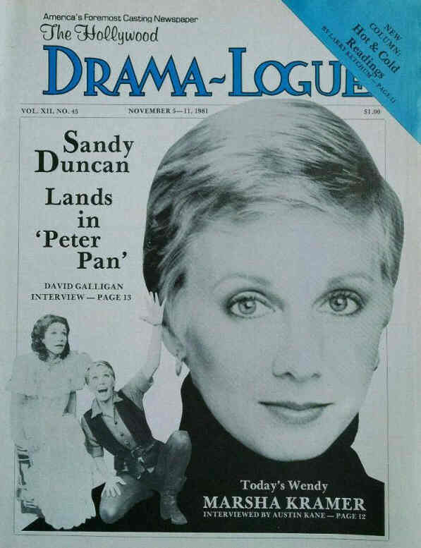 DRAMA LOGUE magazine side cover 5 November 1981