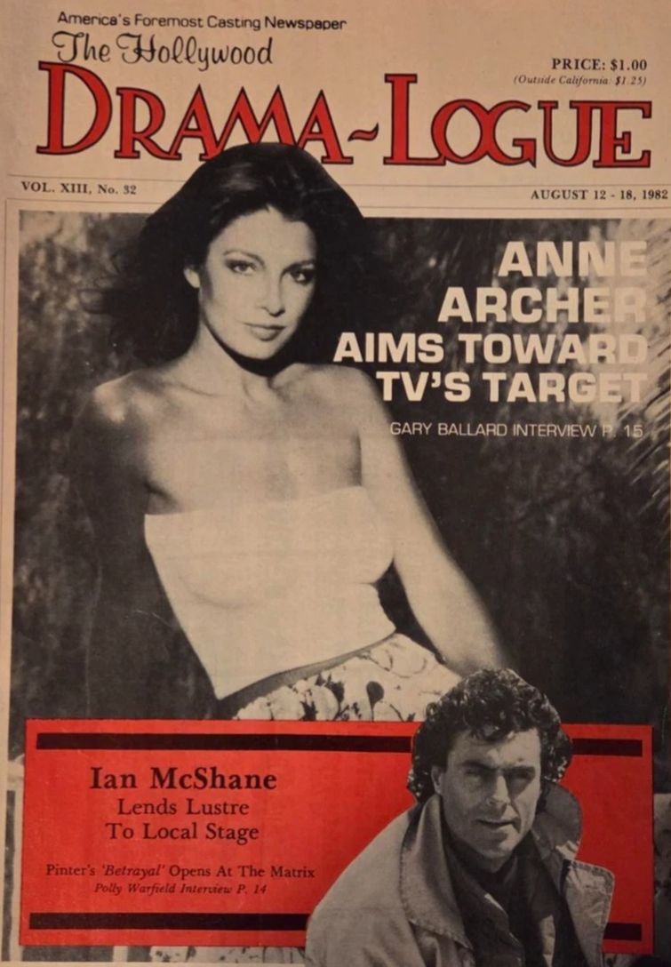 DRAMA LOGUE magazine side cover 12 August 1982