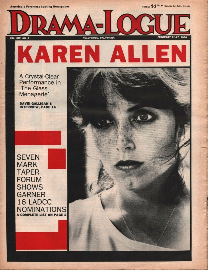 DRAMA LOGUE magazine side cover 11 February 1988