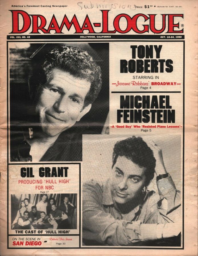 DRAMA LOGUE magazine side cover 18 October 1990