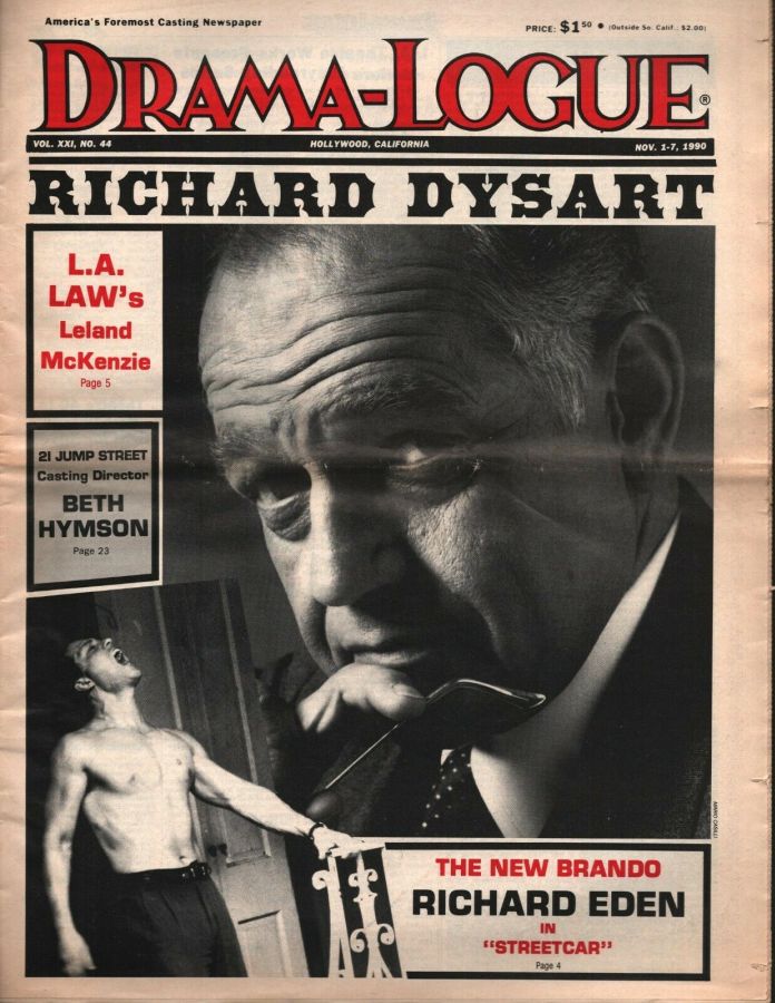 DRAMA LOGUE magazine side cover 1 November 1990