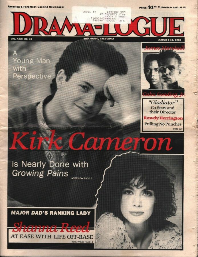 DRAMA LOGUE magazine side cover 5 March 1992