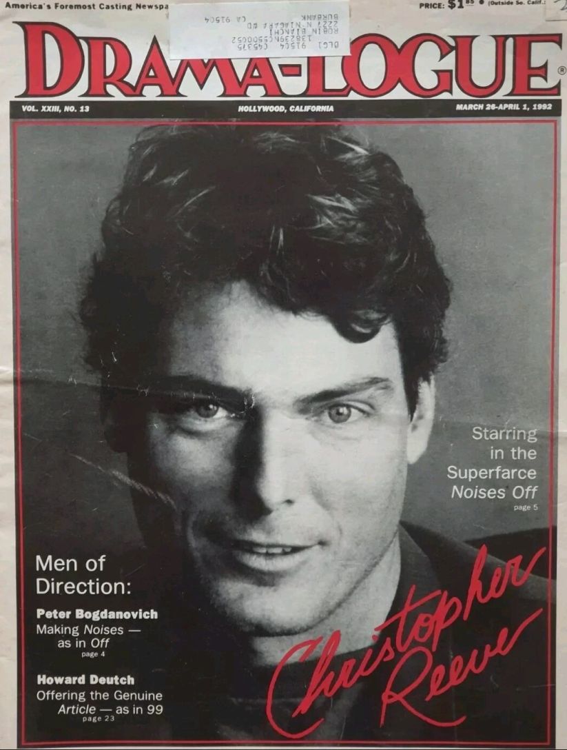 DRAMA LOGUE magazine side cover 26 March 1992