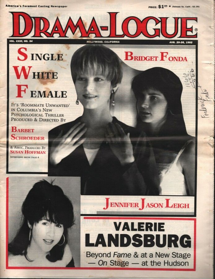 DRAMA LOGUE magazine side cover 20 August 1992