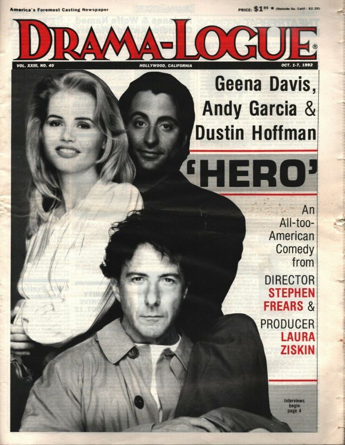DRAMA LOGUE magazine side cover 1 October 1992