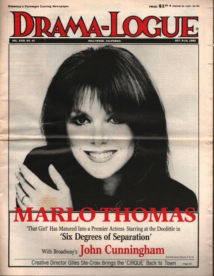 DRAMA LOGUE magazine side cover 8 October 1992